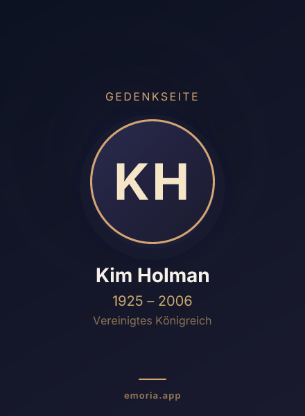 Gedenkportrait von Kim Holman