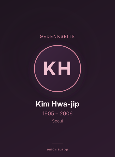 Gedenkportrait von Kim Hwa-jip