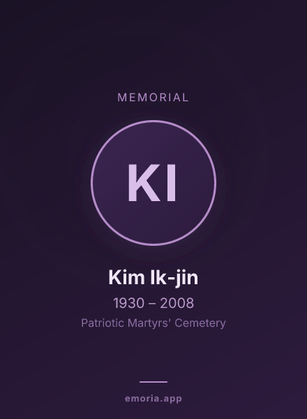 Memorial portrait of Kim Ik-jin