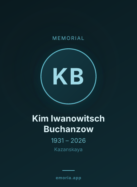 Memorial portrait of Kim Iwanowitsch Buchanzow