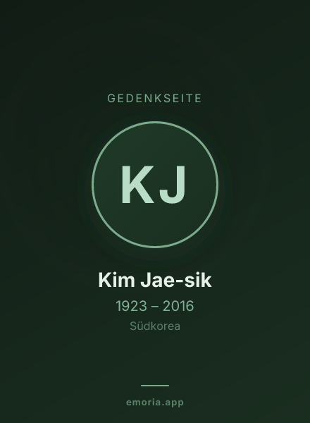 Gedenkportrait von Kim Jae-sik