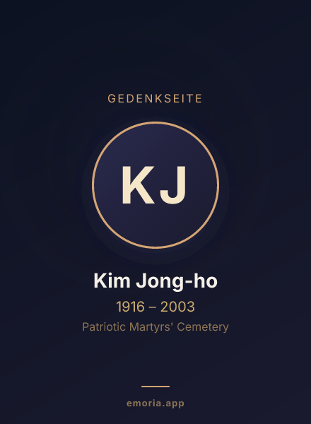 Gedenkportrait von Kim Jong-ho