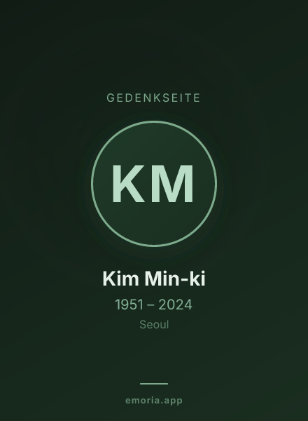 Gedenkportrait von Kim Min-ki