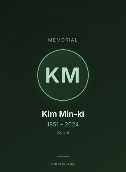 Memorial portrait of Kim Min-ki