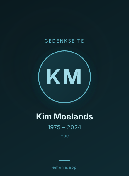 Gedenkportrait von Kim Moelands