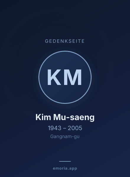 Gedenkportrait von Kim Mu-saeng