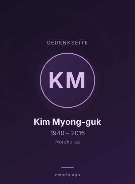 Gedenkportrait von Kim Myong-guk