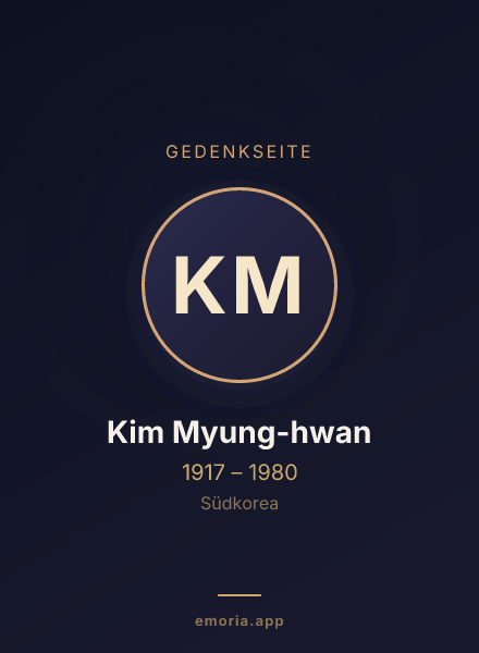 Gedenkportrait von Kim Myung-hwan