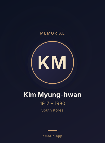 Memorial portrait of Kim Myung-hwan