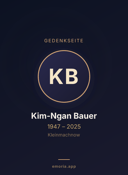 Gedenkportrait von Kim-Ngan Bauer