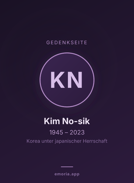 Gedenkportrait von Kim No-sik