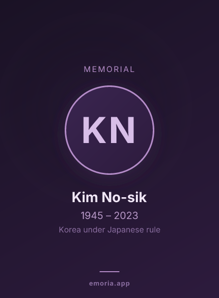 Memorial portrait of Kim No-sik