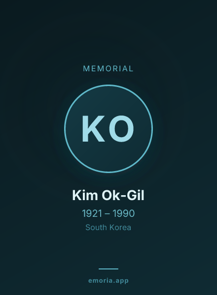 Memorial portrait of Kim Ok-Gil