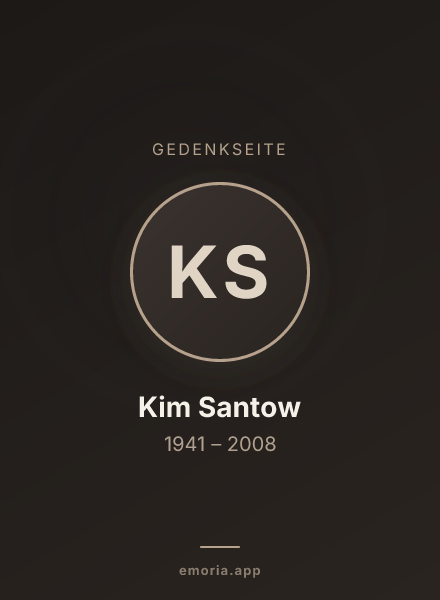 Gedenkportrait von Kim Santow