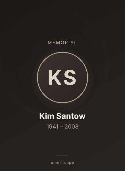 Memorial portrait of Kim Santow