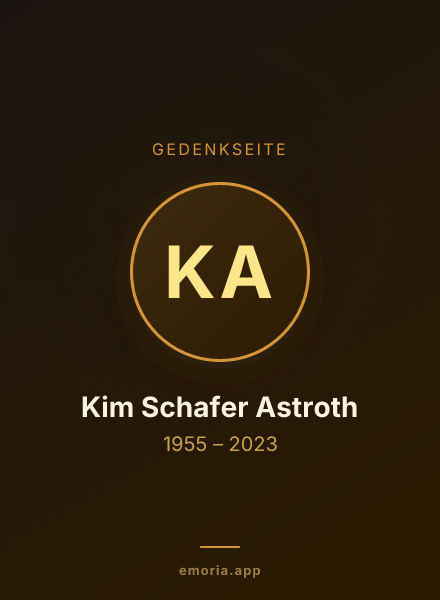 Gedenkportrait von Kim Schafer Astroth