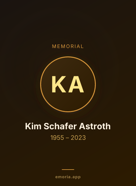 Memorial portrait of Kim Schafer Astroth