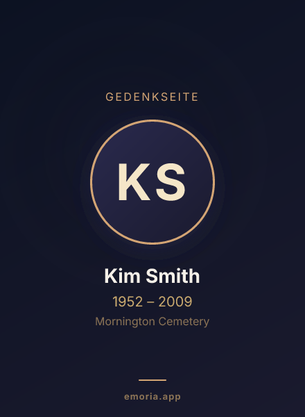 Gedenkportrait von Kim Smith