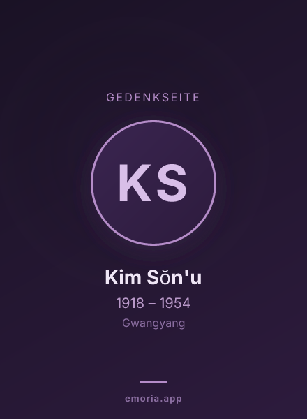 Gedenkportrait von Kim Sŏn'u