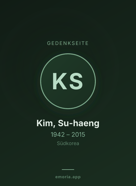 Gedenkportrait von Kim, Su-haeng