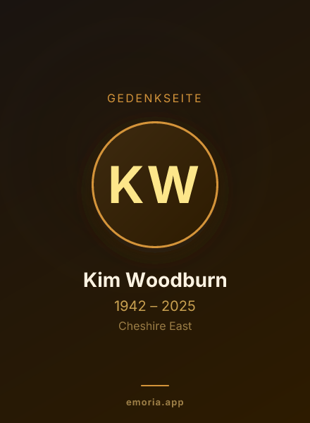 Gedenkportrait von Kim Woodburn
