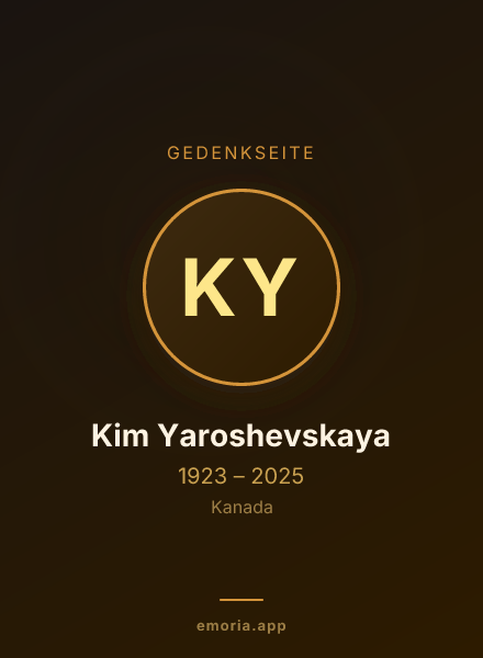 Gedenkportrait von Kim Yaroshevskaya