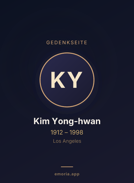 Gedenkportrait von Kim Yong-hwan