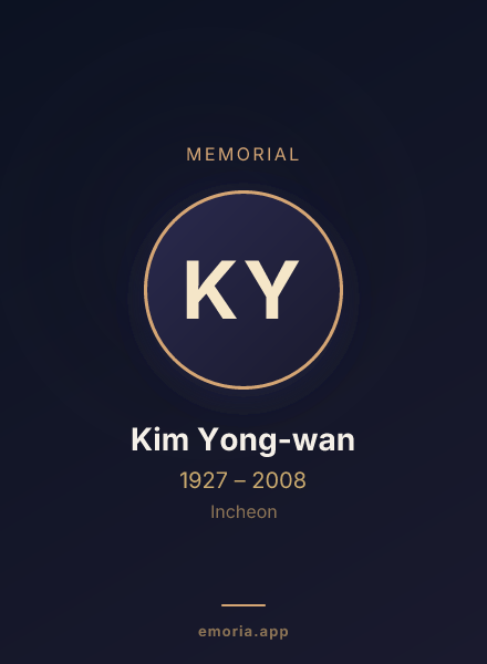 Memorial portrait of Kim Yong-wan
