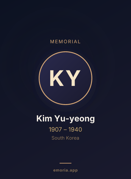 Memorial portrait of Kim Yu-yeong