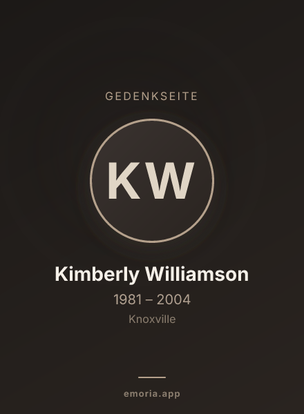 Gedenkportrait von Kimberly Williamson