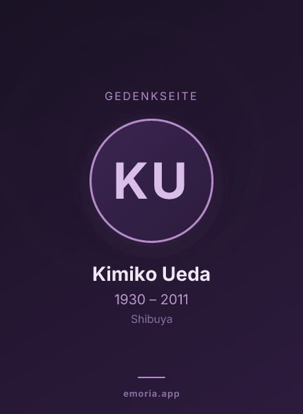 Gedenkportrait von Kimiko Ueda