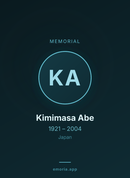 Memorial portrait of Kimimasa Abe
