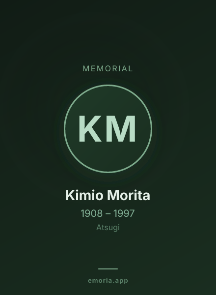 Memorial portrait of Kimio Morita