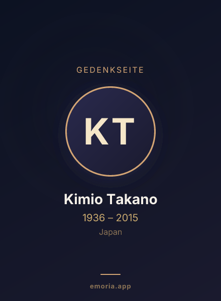 Gedenkportrait von Kimio Takano