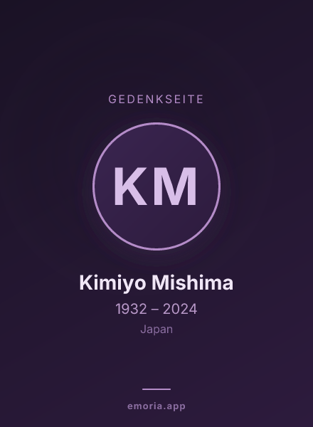 Gedenkportrait von Kimiyo Mishima