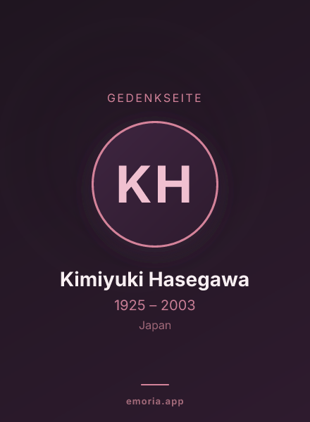 Gedenkportrait von Kimiyuki Hasegawa