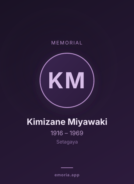 Memorial portrait of Kimizane Miyawaki