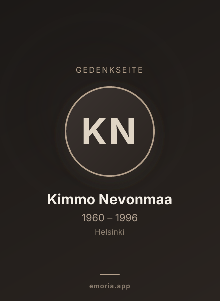 Gedenkportrait von Kimmo Nevonmaa