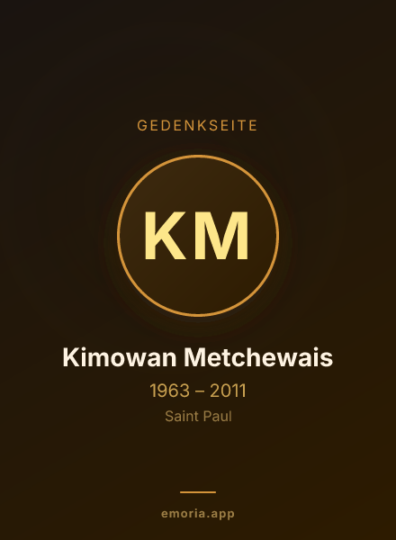 Gedenkportrait von Kimowan Metchewais