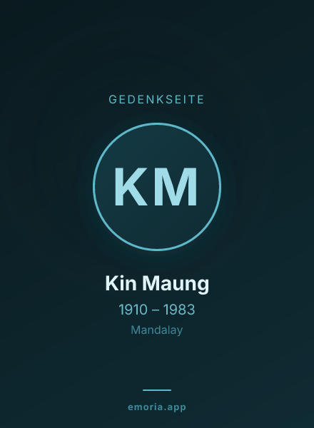 Gedenkportrait von Kin Maung