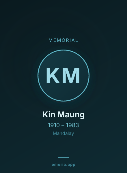 Memorial portrait of Kin Maung