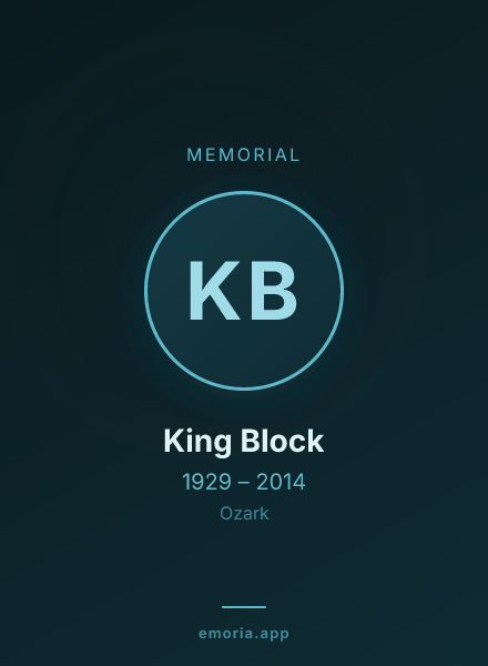 Memorial portrait of King Block