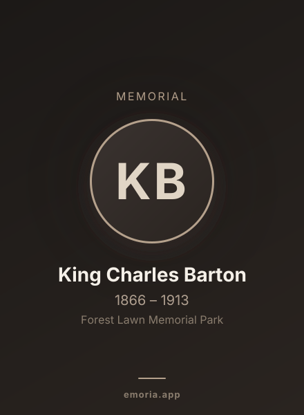 Memorial portrait of King Charles Barton