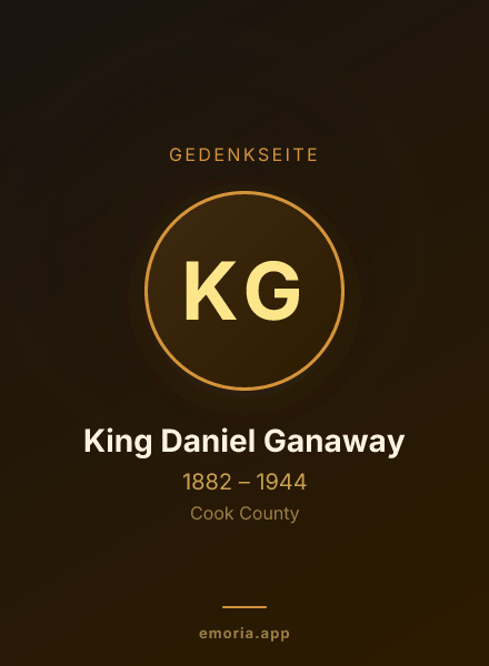 Gedenkportrait von King Daniel Ganaway