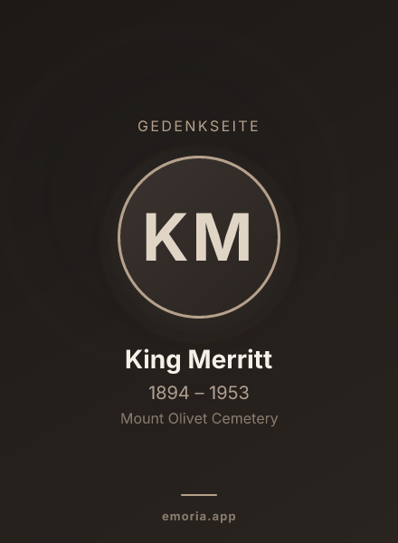 Gedenkportrait von King Merritt