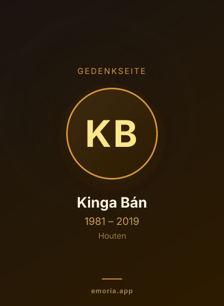 Gedenkportrait von Kinga Bán