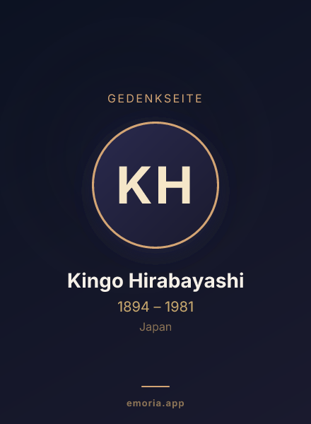 Gedenkportrait von Kingo Hirabayashi