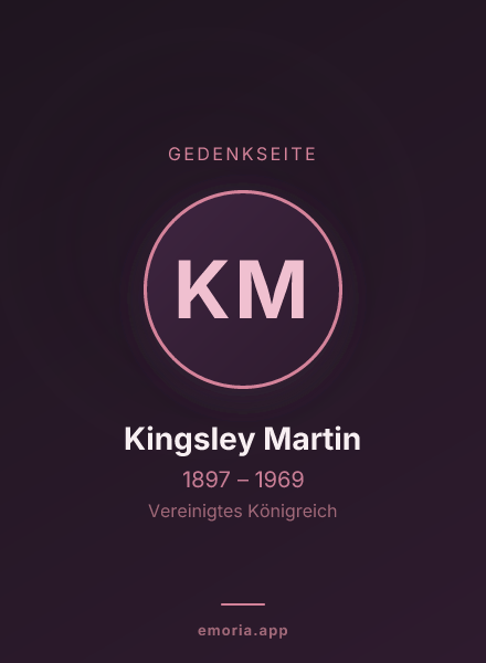 Gedenkportrait von Kingsley Martin