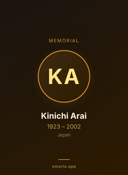 Memorial portrait of Kinichi Arai