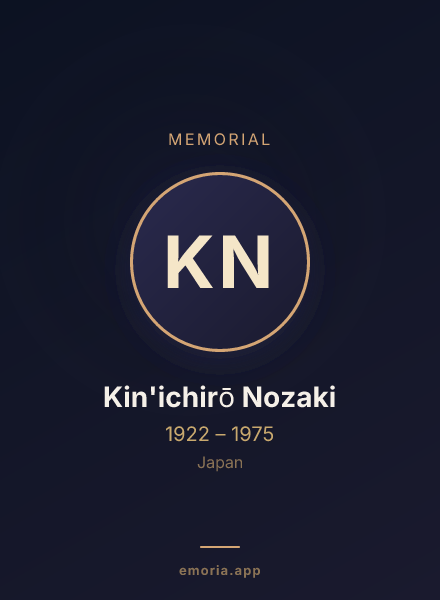 Memorial portrait of Kin'ichirō Nozaki
